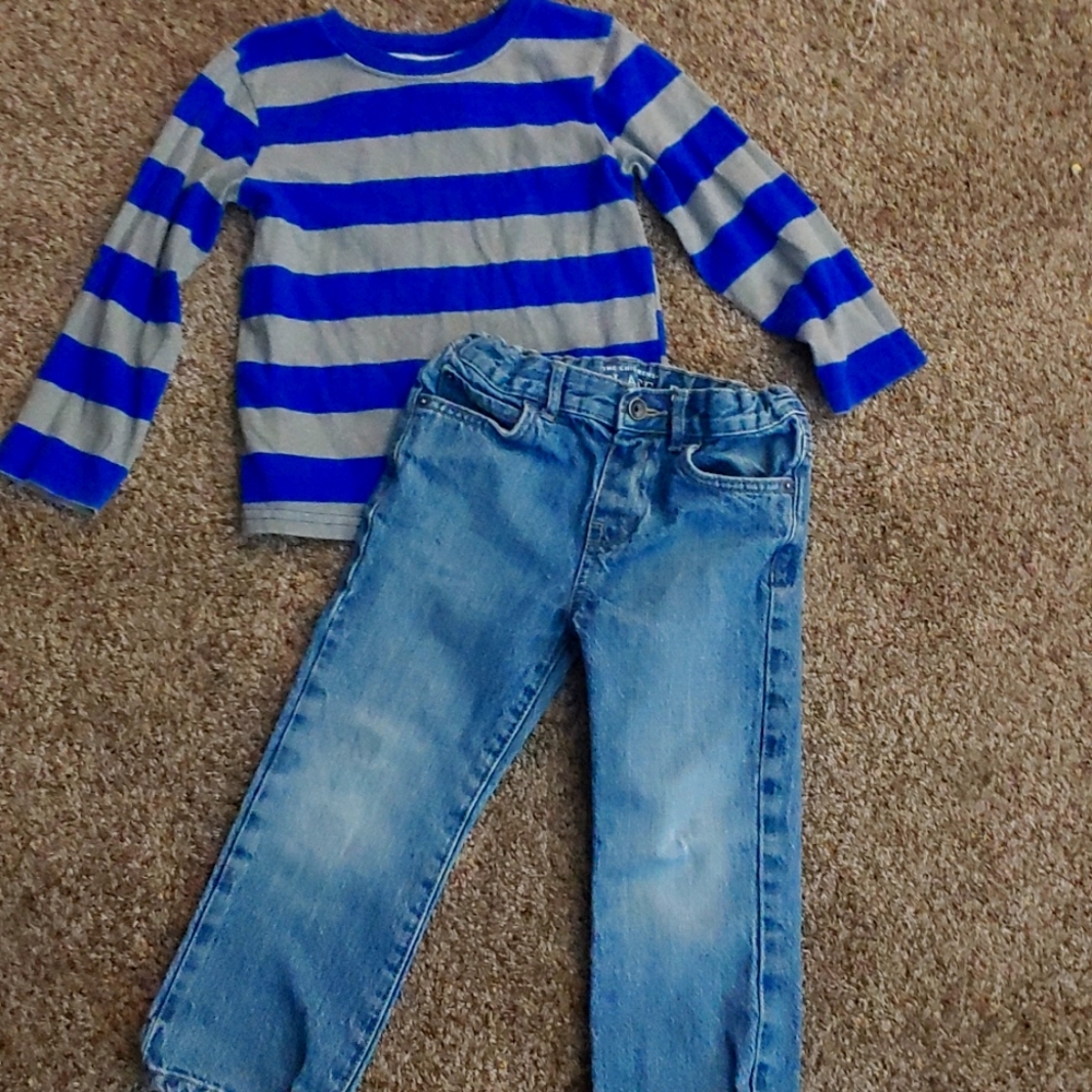 4T outfit & jeans lot